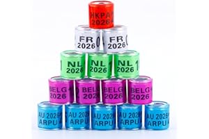 FULAIERGD 100Pcs Multicolor Aluminium Pigeon Leg Rings Dove Leg Rings Identify Pigeon BandsPlastic with 2026 Training Identify Birds Foot Ring (Multicolor)