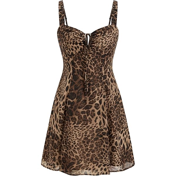 homecoming dresses tysons corner Corset Leopard-Print Short Homecoming Dress with Lace Black/Leopard / 10