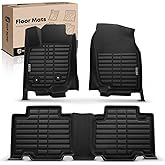 YHTAUTO Automotive All Weather Floor Mats Compatible with Toyota RAV4 2006-2012 (5 Seats, Without 3rd Row Seat), Car Mats Custom Fit TPE Floor Liners, 1st & 2nd Row, Set of 3