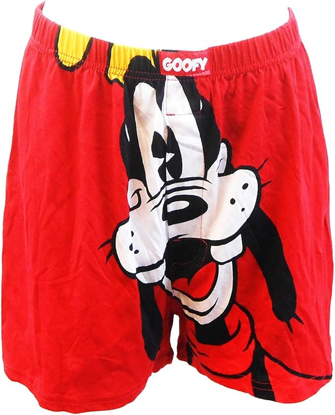 Disney Classic Goofy Men's Red Boxer Shorts Underwear, Small (2830