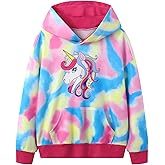 Latnnut Girls Sweatshirt Printed Hoodie Long Sleeve Pullover Fall Fashion Hooded Top for Teen Girls with Pockets 4-12 Years