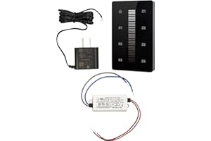 SIRS-E White & Single Color LED Touch DMX Wall Mounted Controller Dimmer with in-Wall & Wall Power Supply SR-2830A-DMX Kit - 
