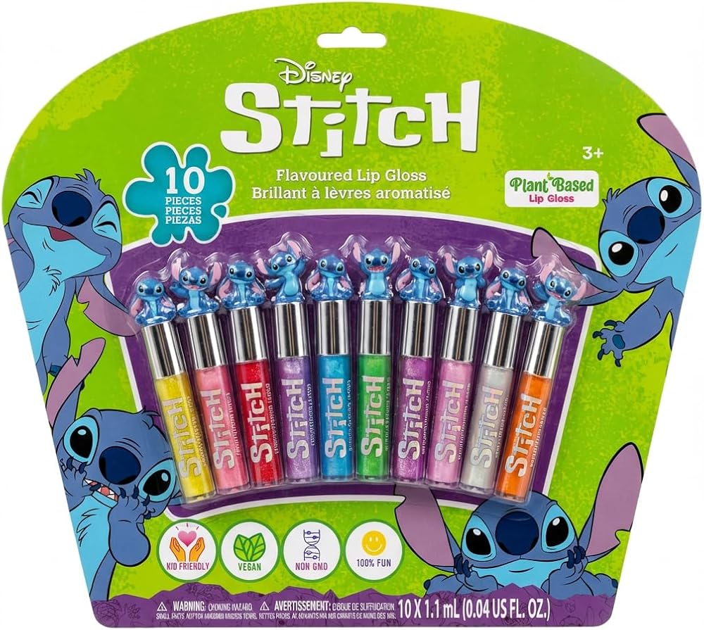 Townley Girl Stitch 10 Piece Plant Based Lip Gloss Set 3+