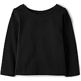 The Children's Place baby girls And Toddler Long Sleeve Basic Layering T-shirt T Shirt, Black, 5T US