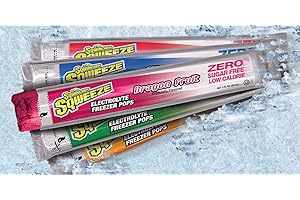 Sqwincher Sqweeze Zero Sugar Freezer Pops, 5 Assorted Flavors, 3 oz Packet (5 Bags of 10 pops)