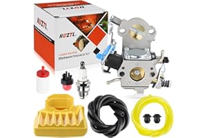 Huztl 455 Rancher Carburetor for Husqvarna 460 461 455E Jonsered CS2255 Gas Chainsaw 537255701 Air Filter Tune Up Kit Chain Saw Carb WTEA-1-1 C1M-EL35 544227401 544312901 544888301