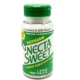 Necta Sweet Saccharin Tablets, 1-Grain 1000 Count, 2 Bottles