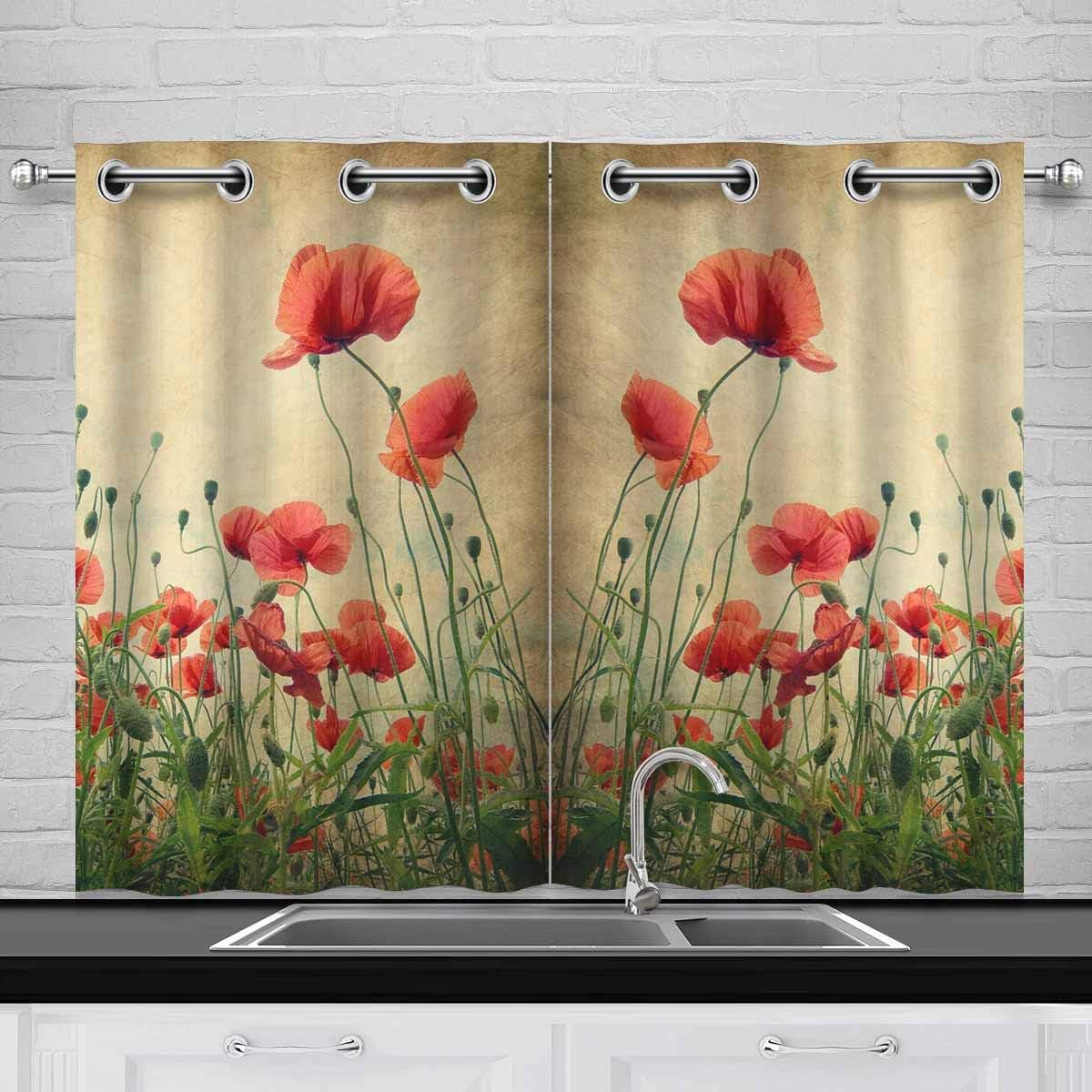 Amazon Com Interestprint Vintage Poppy Florals Home Kitchen
