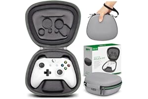sisma Travel Case Compatible with Official Xbox One X or One S Wireless Controller, Game Controller Holder Hard Shell Protective Cover Storage Case Home Safekeeping Carrying Bag, Grey