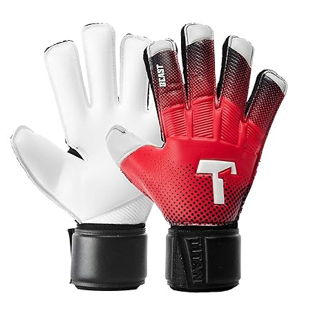 T1TAN Kinder Torwarthandschuhe mit Fingerschutz - Fußballhandschuhe Kinder mit Protektion - Handschuhe für Kids Gr. 4-6