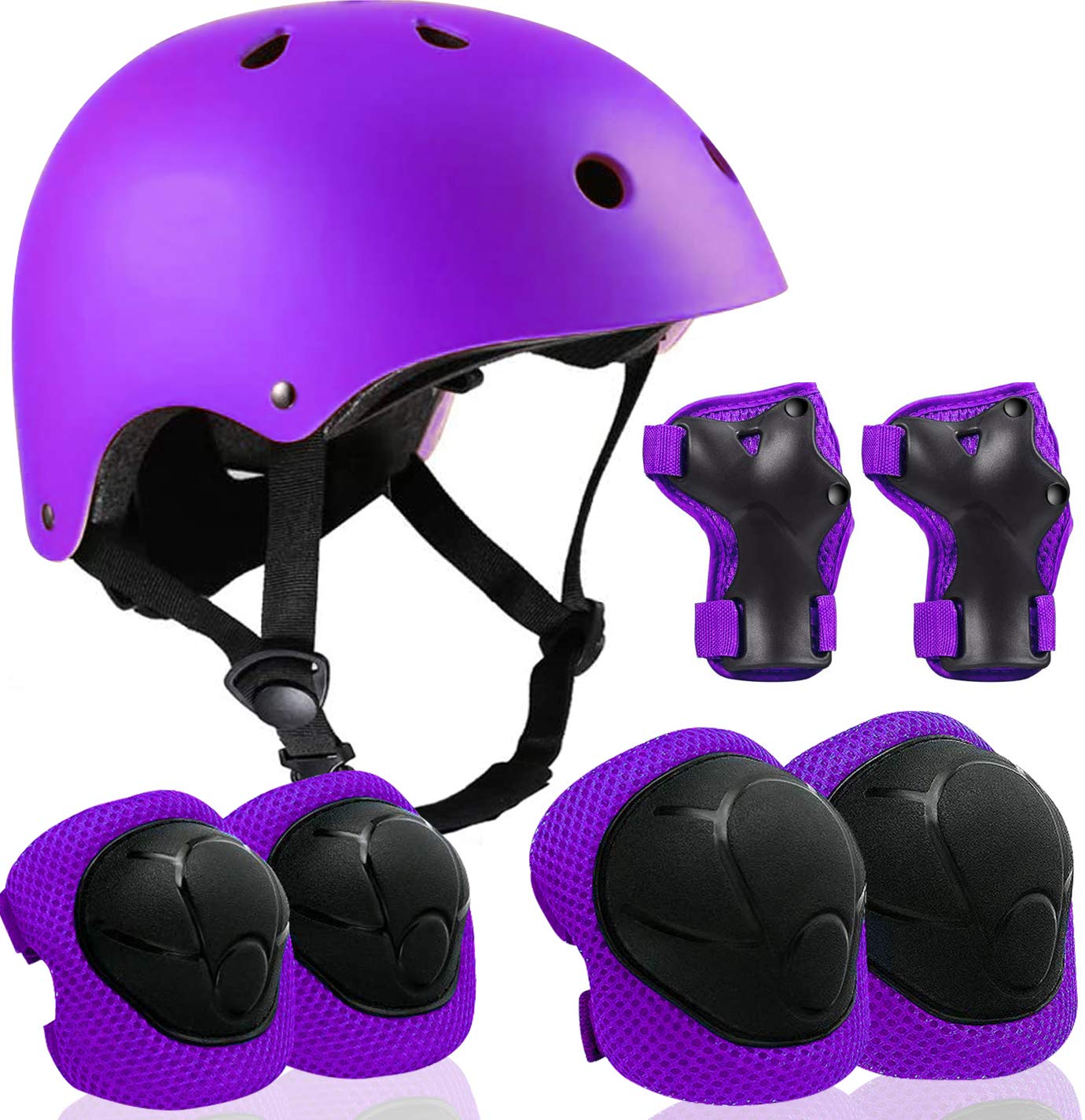 Photo 1 of Adjustable Helmet for Ages 5-16 Kids Toddler Boys Girls Youth,Protective Gear with Elbow Knee Wrist Pads for Multi-Sports Skateboarding Bike Riding Scooter Inline skatings Longboard Roller Skate