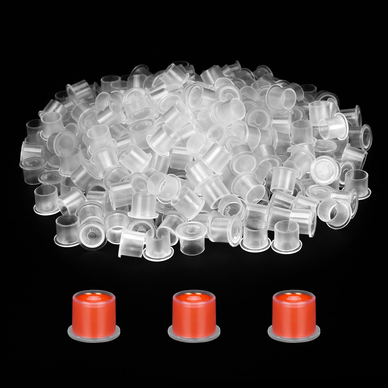 ATOMUS Tattoo Ink Cups With Base 300Pcs Pigment Cups Small Ink Container for Tattoo Kit Tattoo Supplies (Small_300pcs)