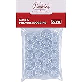 20 Pcs Sewing Machine Bobbins - Premium Class 15 Bobbin - Fits Singer Sewing Machine Accessories - Plastic Bobbins Precision 
