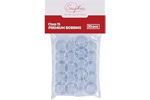 20 Pcs Sewing Machine Bobbins - Premium Class 15 Bobbin - Fits Singer Sewing Machine Accessories - Plastic Bobbins Precision 