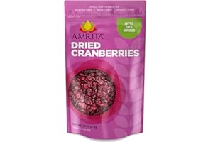 Amrita Dried Cranberries 2 lb | Sweetened with Apple Juice, Unsulfured, Gluten Free, non-GMO, No Preservatives | Packed Fresh in Resealable Bags | Fruit Snacks, Salads, Baking