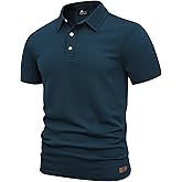 ZITY Mens Polo Shirts Short Sleeve Athletic Golf Polos Moisture Wicking Casual Polo Shirts for Men Jacquard Collared T Shirts
