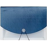 Office Depot® Brand Twin-Tone Poly Expanding File, 7" Expansion, Letter Size, Clear/Blue