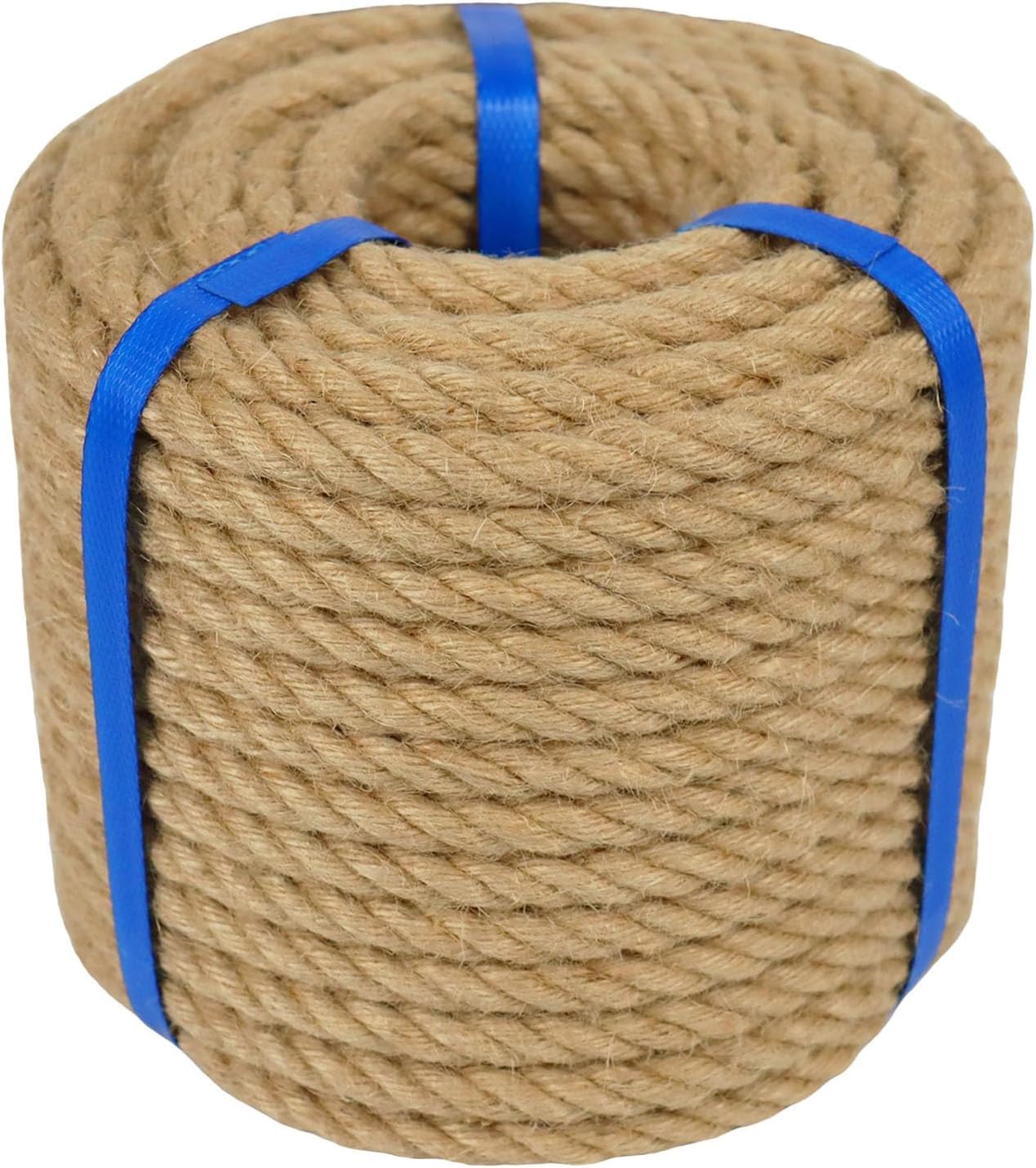 Photo 1 of 3/8 Inch Natural Jute Rope, 200 Feet Hemp Rope, 4 Strands Twisted Manila for Crafts, Gardening, Cat Scratching Post, Home Decorating, Indoor/Outdoor Use