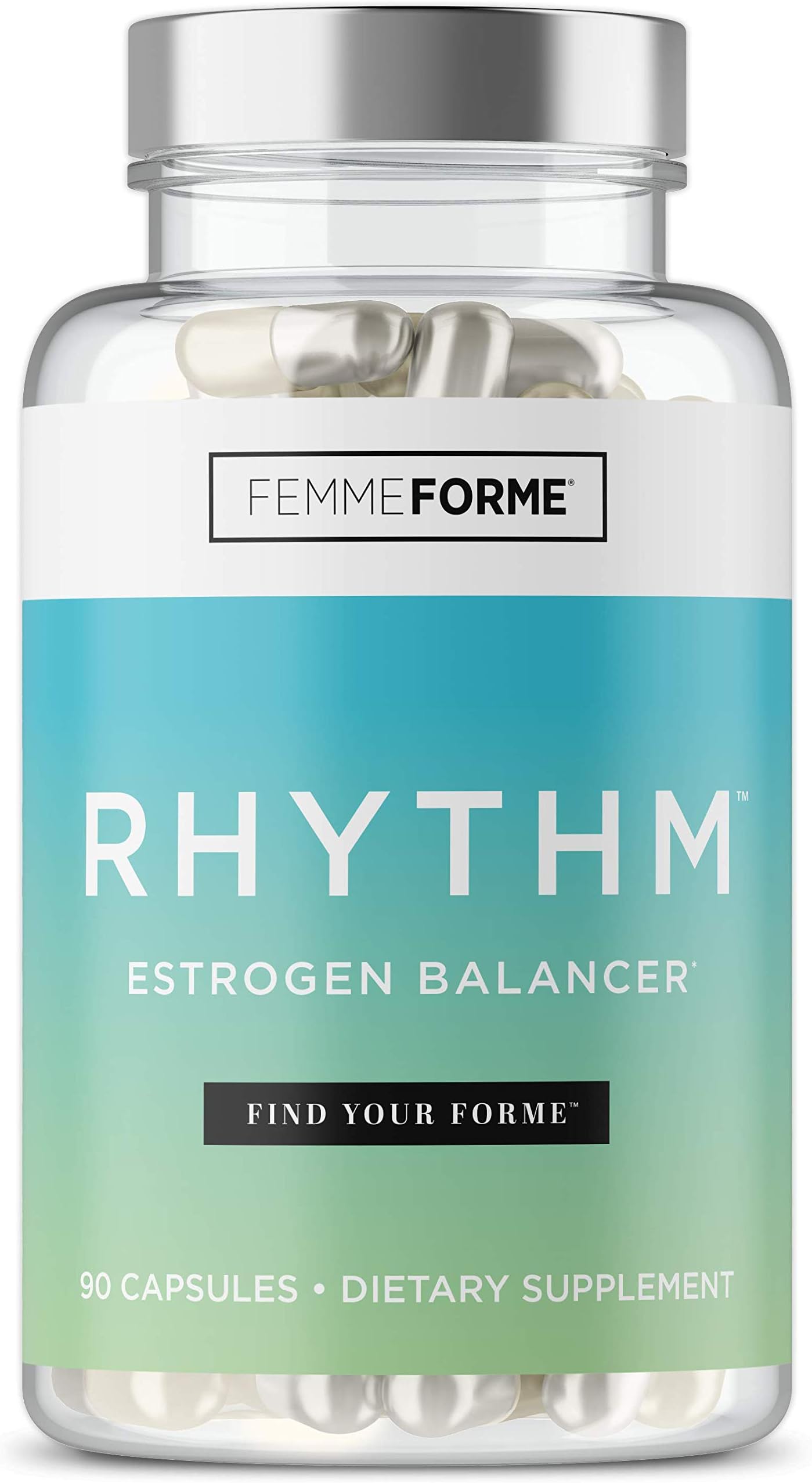 Femme Forme Rhythm Estrogen Balancer for Women: Diindolylmethane/DIM Supplement for Women, Provides Estrogen Balance, PCOS and Acne Relief, Premium Estrogen Blockers Pills, 90 Count