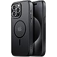 Tigowos Strong Magnetic for iPhone 15 Pro Case Fits MagSafe 10FT Drop Resistant Matte Skin Feeling Back Cover Shockproof Slim Fit for iPhone 15 Pro Phone Case 6.1 inch, Black