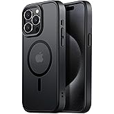 Tigowos for iPhone 15 Pro Max case Fits MagSafe 10FT Drop Resistant Matte Skin Feeling Shockproof Back Cover Fits iPhone 15 Pro Max Phone Cases, Titanium Black