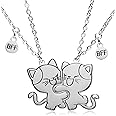 Yooborn Best Friend Pendants Jewelry BFF Necklace 2 Gifts Matching Friendship Necklaces for 2 Teen Boys Girls Bestie Sister.