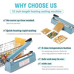 METRONIC Impulse Sealer 12 Inch, Heat Sealer