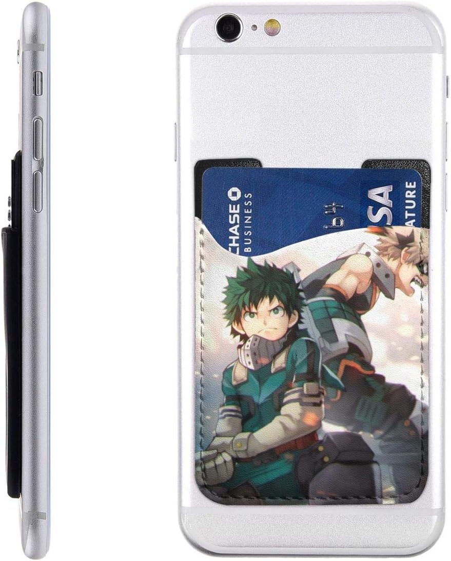 My Hero Academia Midoriya Izuku Bakugou Katsuki Concise Carry Easily Mobile Phone Card Package Credit Card General Glue Back of Phone 2.4 X 3.5 in