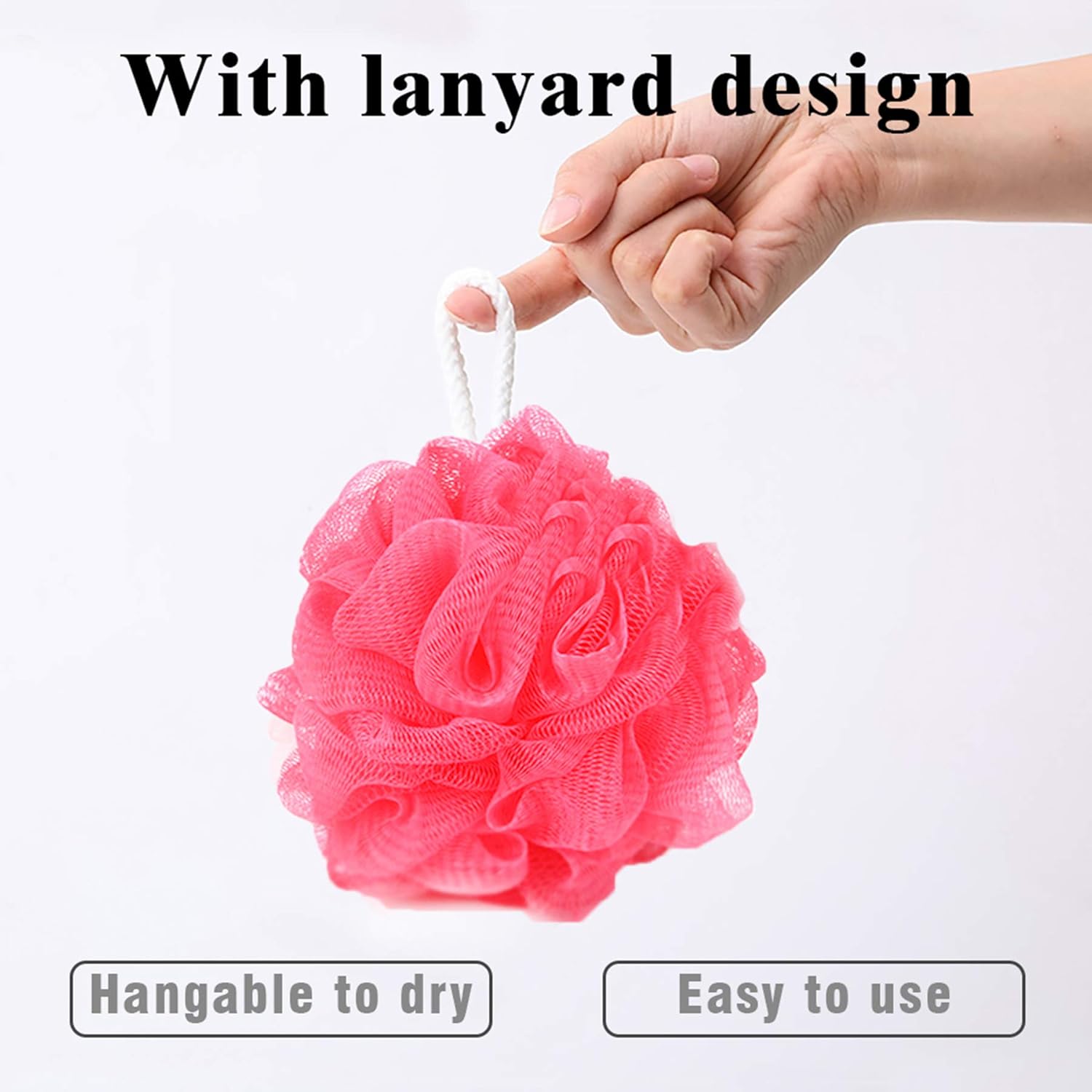 Bath Shower Sponge Loofahs [20 Pack,50g/Pcs] Bulk Assorted Colors, Mini Mesh Pouf Bath Poof Shower Ball, Mesh Bath and Shower Sponge: Beauty