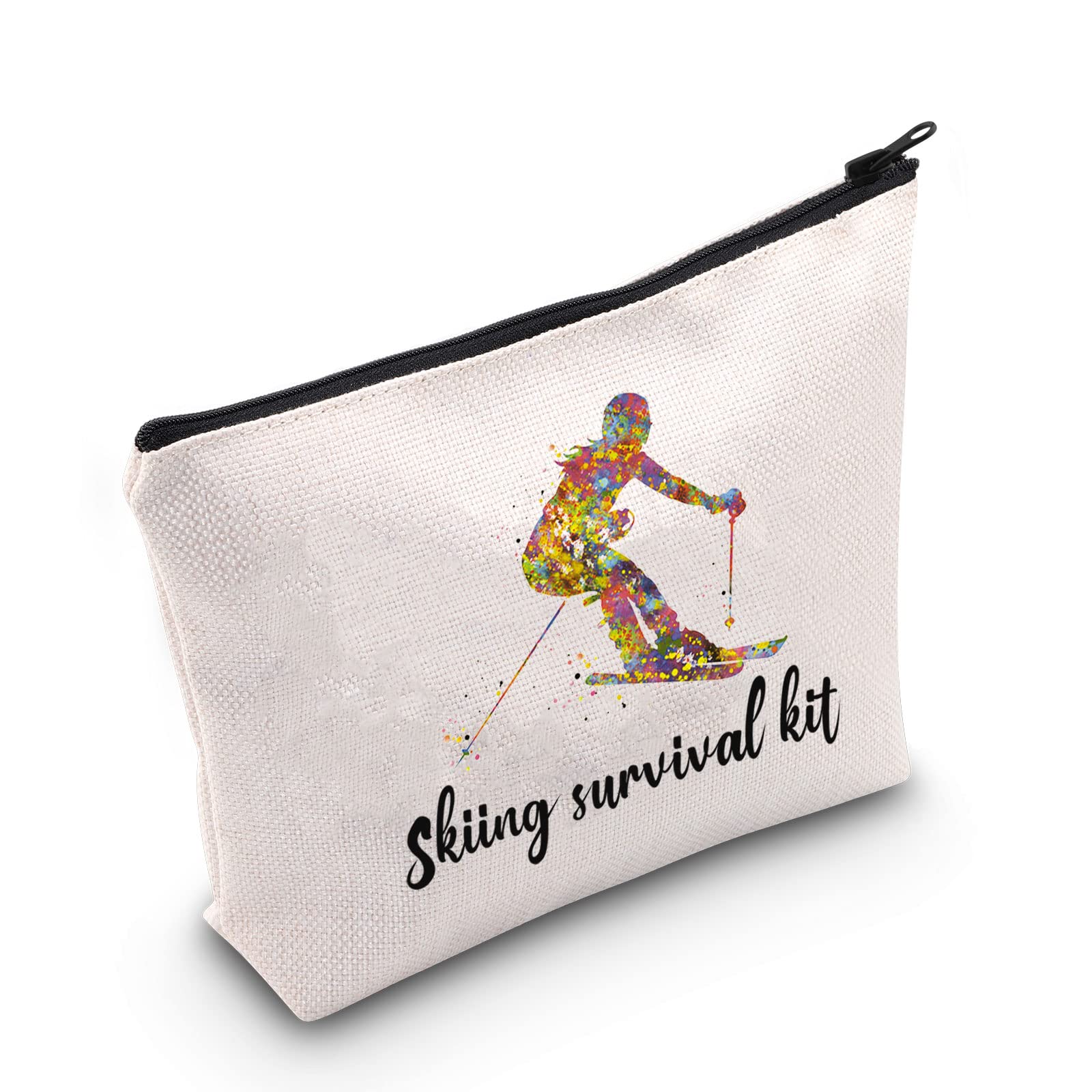 FUNYSO Skiing Survival Kit UK - Cosmetic Bag - Marble - Water Resistant - Makeup Bag - Travel, Makeup Storage