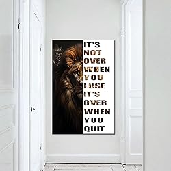 Motivational Picture Canvas Wall Art Animal Print