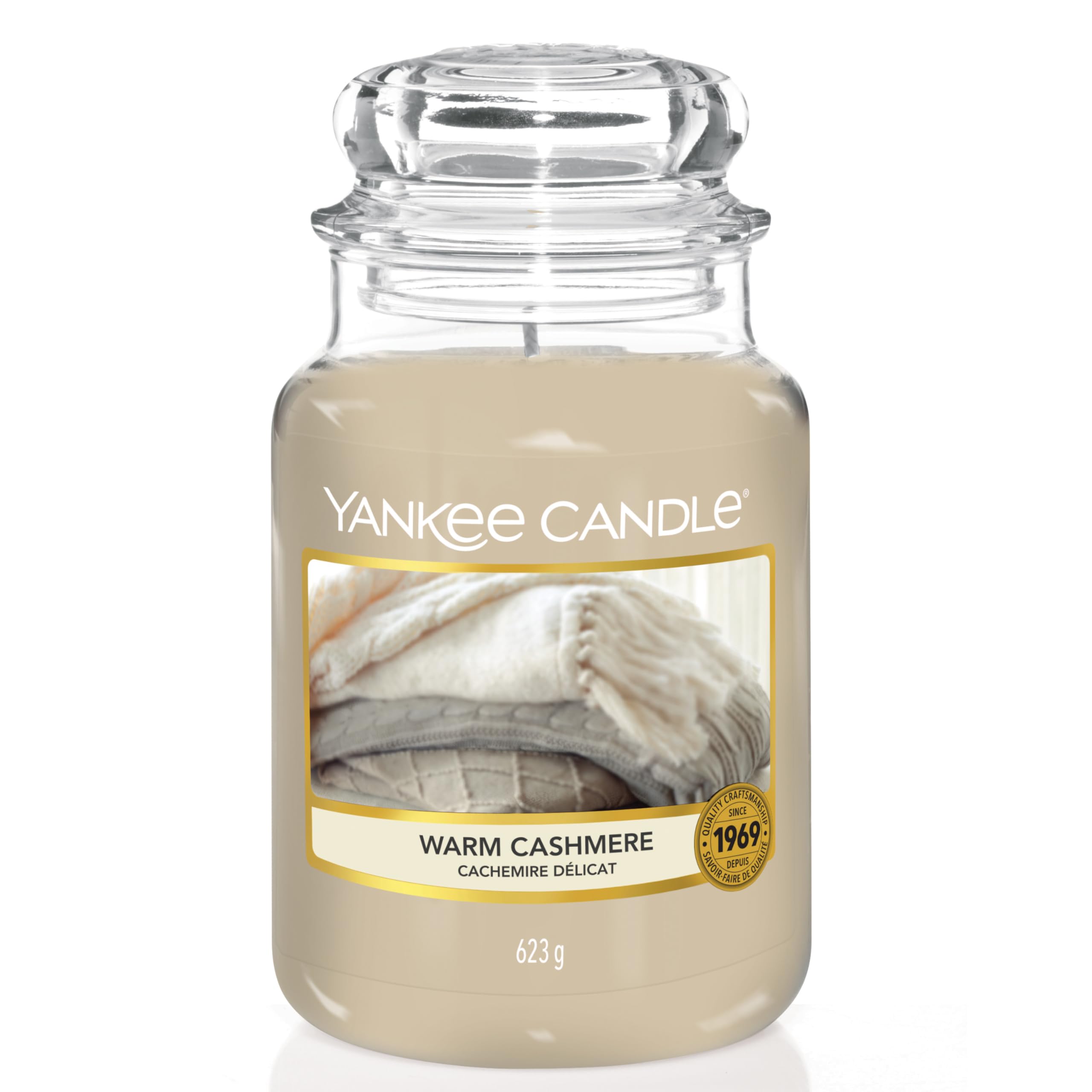 Yankee Candle Scented Candle | Warm Cashmere Large Jar | Long Burning Candles: up to 150 Hours | Perfect Gifts for Women
