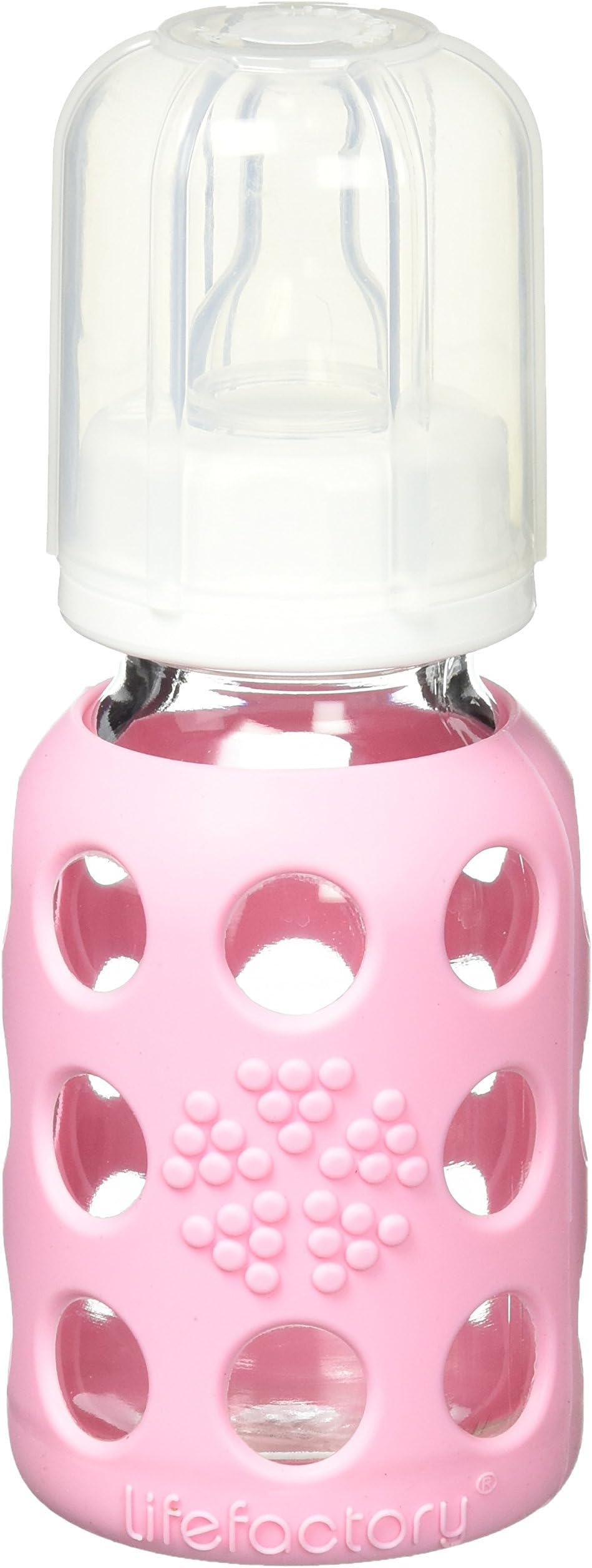 Lifefactory Glass Bottle 120ml - Pale Pink - One Size