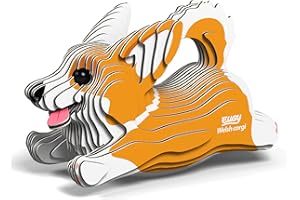 Eugy Welsh Corgi 3D Puzzle, 27 Piece Eco-Friendly Educational Toy Puzzles for Boys, Girls & Kids Ages 6+