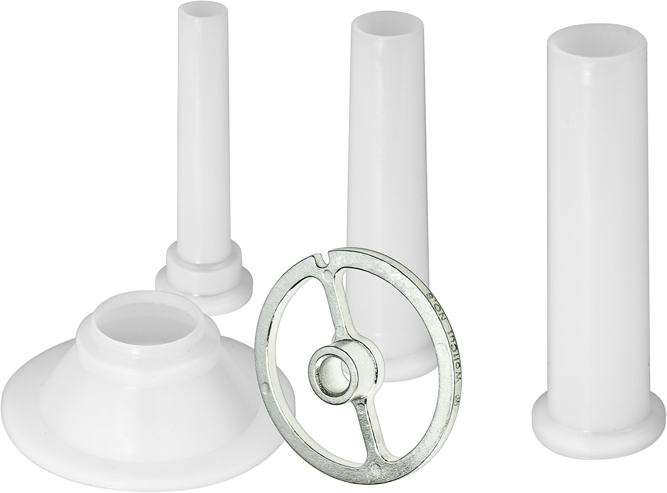 Sausage Filling Kit Plastic Casing Set + Guide Disc for Mincer Size 10/12
