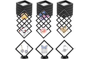 30pcs 3D Floating Display Case,2.76 x 2.76 Inch Floating Frame Display, Coins Display Case,Display Box for Collections，Decora
