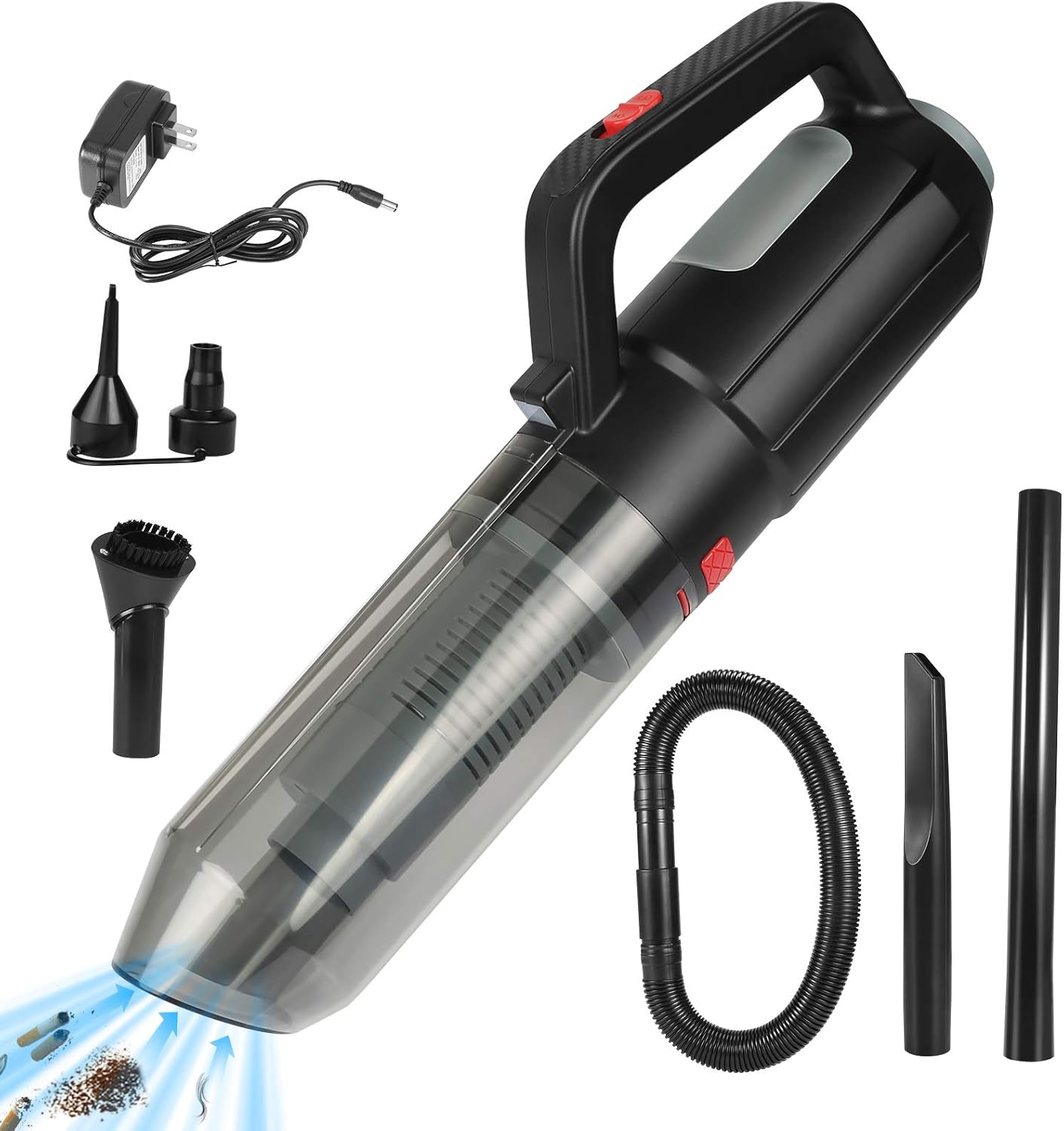 Alexsix Cordless Handheld Vacuum Cleaner with 12kPa Power Suction Rechargeable Wet & Dry Hand Vac for Car Home: Car Electronics