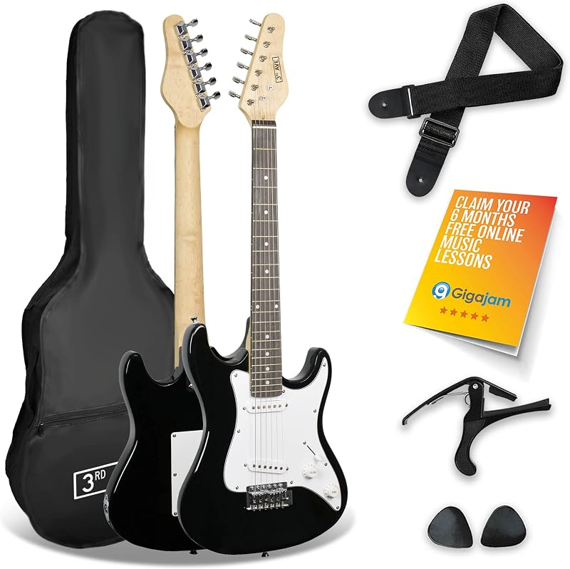 3rd Avenue XF 3/4 Size Kids Electric Guitar Starter Pack Black