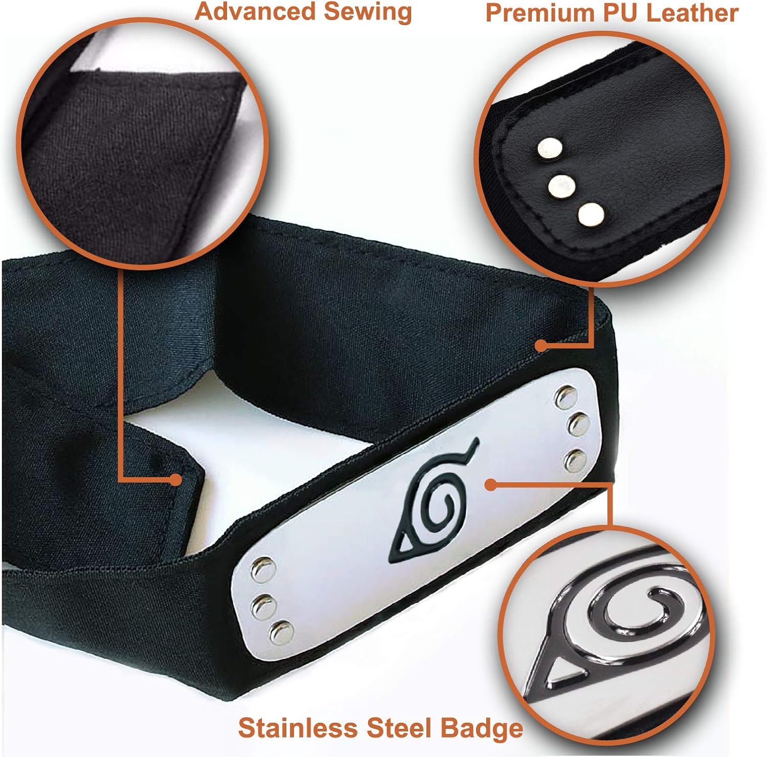 Atenia Cosplay Headband, Costume Anti Leaf Village Ninja Headband Kakashi Cosplay (1 PCS Leaf Village): Toys & Games