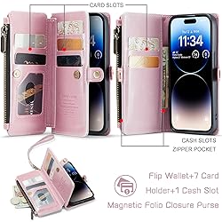 Defencase for iPhone 14 Pro Wallet Case, for iPhone