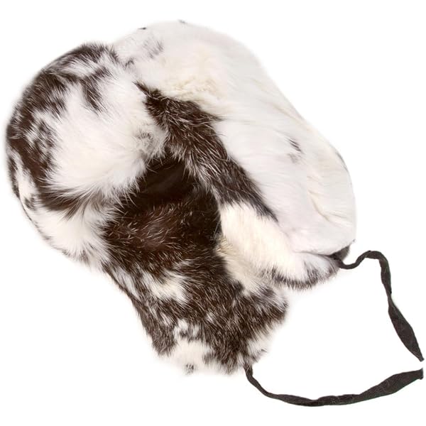 【極美品】 WACKOMARIA Rabbit Fur Hat Amazon.com: Winter Hat Russian Rabbit Fur Ushanka White & Black-58