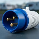 HXMJIED 16A 240V 3 Pin Industrial Site Trailing Plug Socket Weatherproof Blue view 9