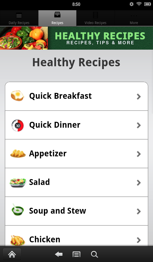Healthy Recipes! Amazon.ca Appstore for Android
