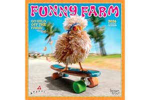 Avanti Funny Farm OFFICIAL | 2026 7 x 14 Inch (Hanging) Monthly Mini Wall Calendar | BrownTrout | Animal Humor Livestock