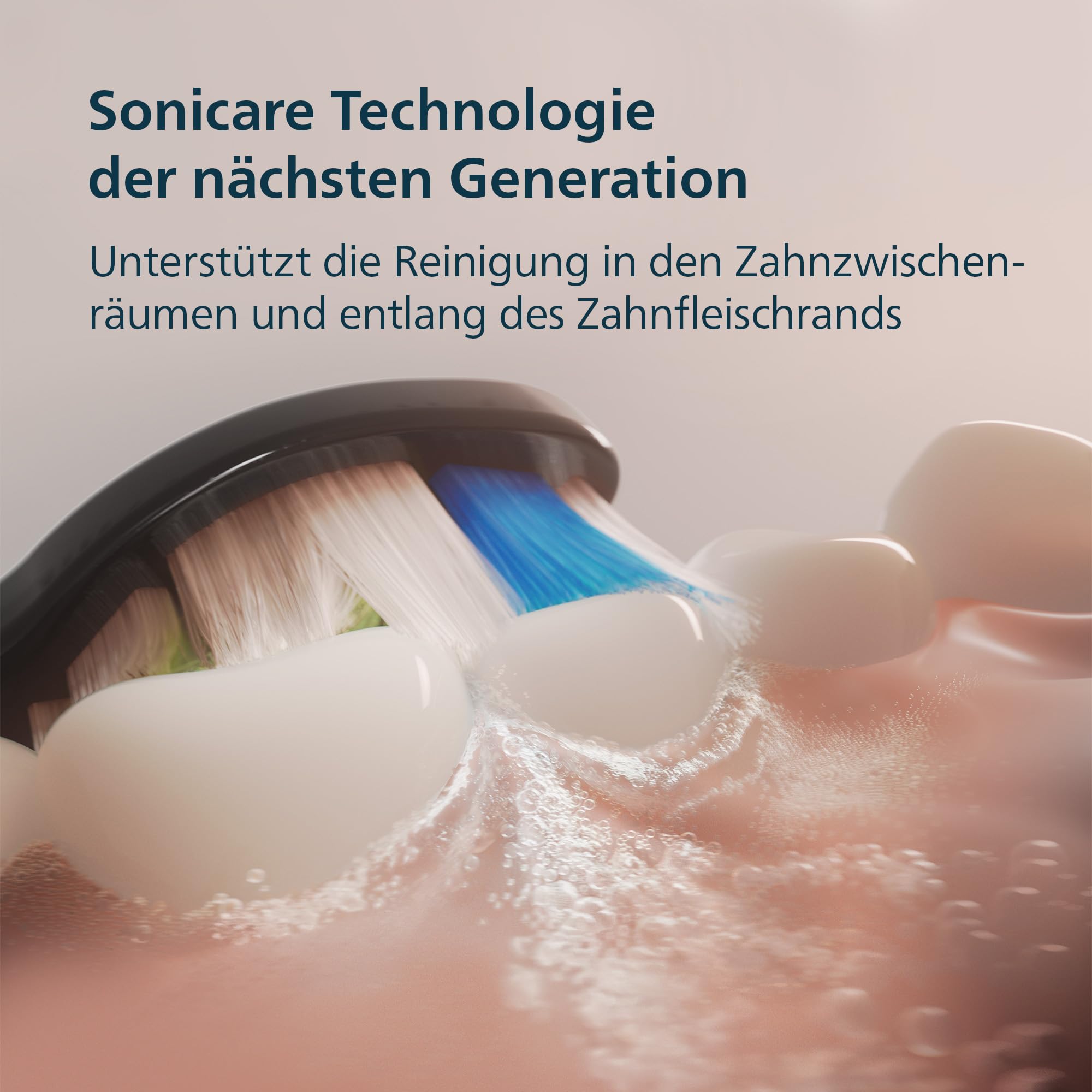 Philips Sonicare Series 4100 Elektrische Zahnbürste – Schallzahnbürste mit Drucksensor, 4 Putzeinstellungen, EasyStart, SmarTimer, 21 Tage Laufzeit, Reiseetui, Schwarz, HX4046/52, [Neu] 2