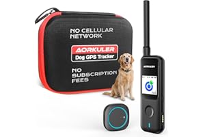 Aorkuler Outdoor GPS Dog Tracker for No-Signal Areas - Outdoor Pet Locator Finder Tracker, Real-Time Tracking for Hiking/Walking/Camping, Works in Remote Wilderness/Farms/Large Parks (Tracker 2)