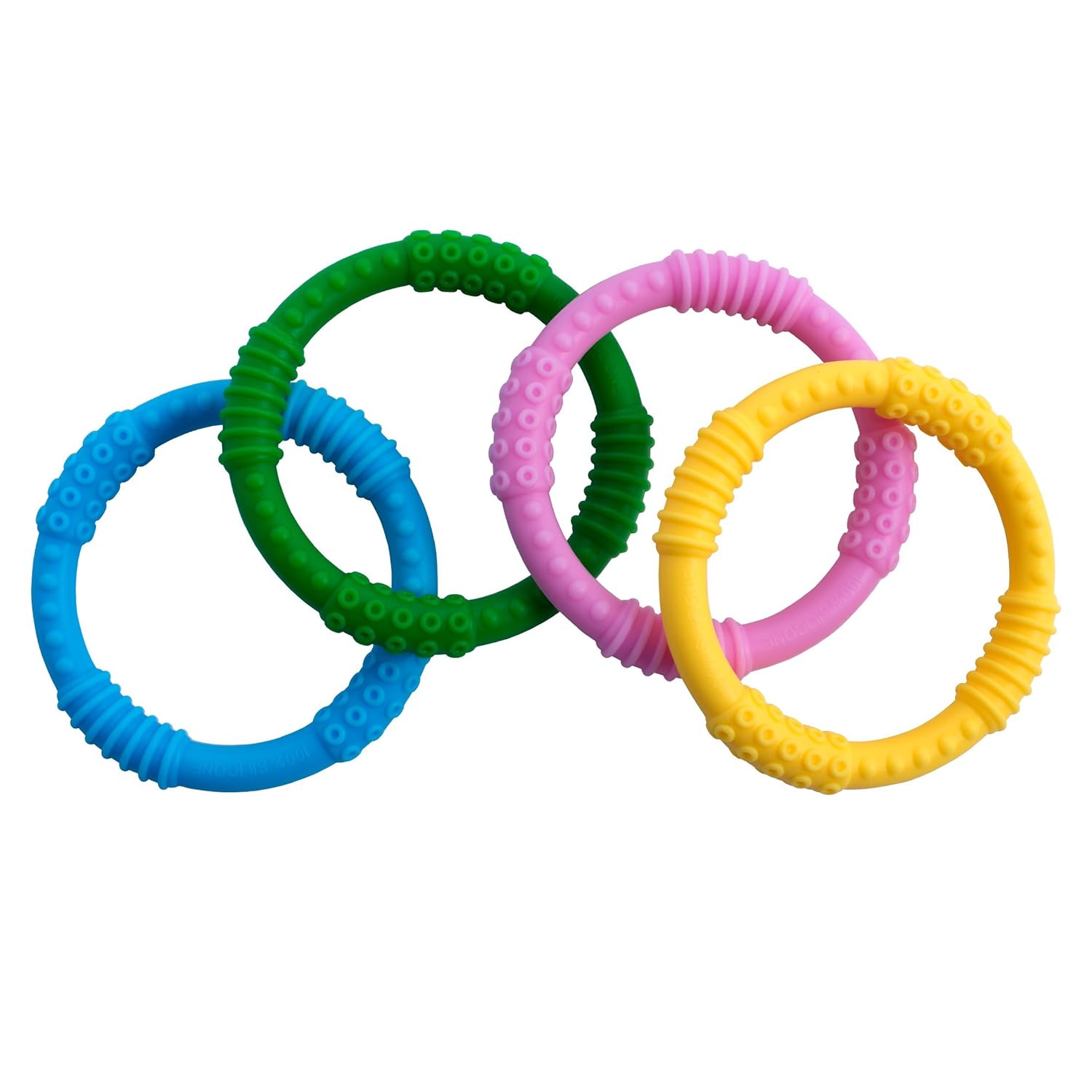 Pack Mordedores de Silicona Anillas de Babynow Reduce el Dolor de Encías