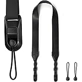 C Coiro Classic Leather Camera Strap with Quick Release, Sling Neck DSLR SLR Camera Shoulder Strap for Photographers