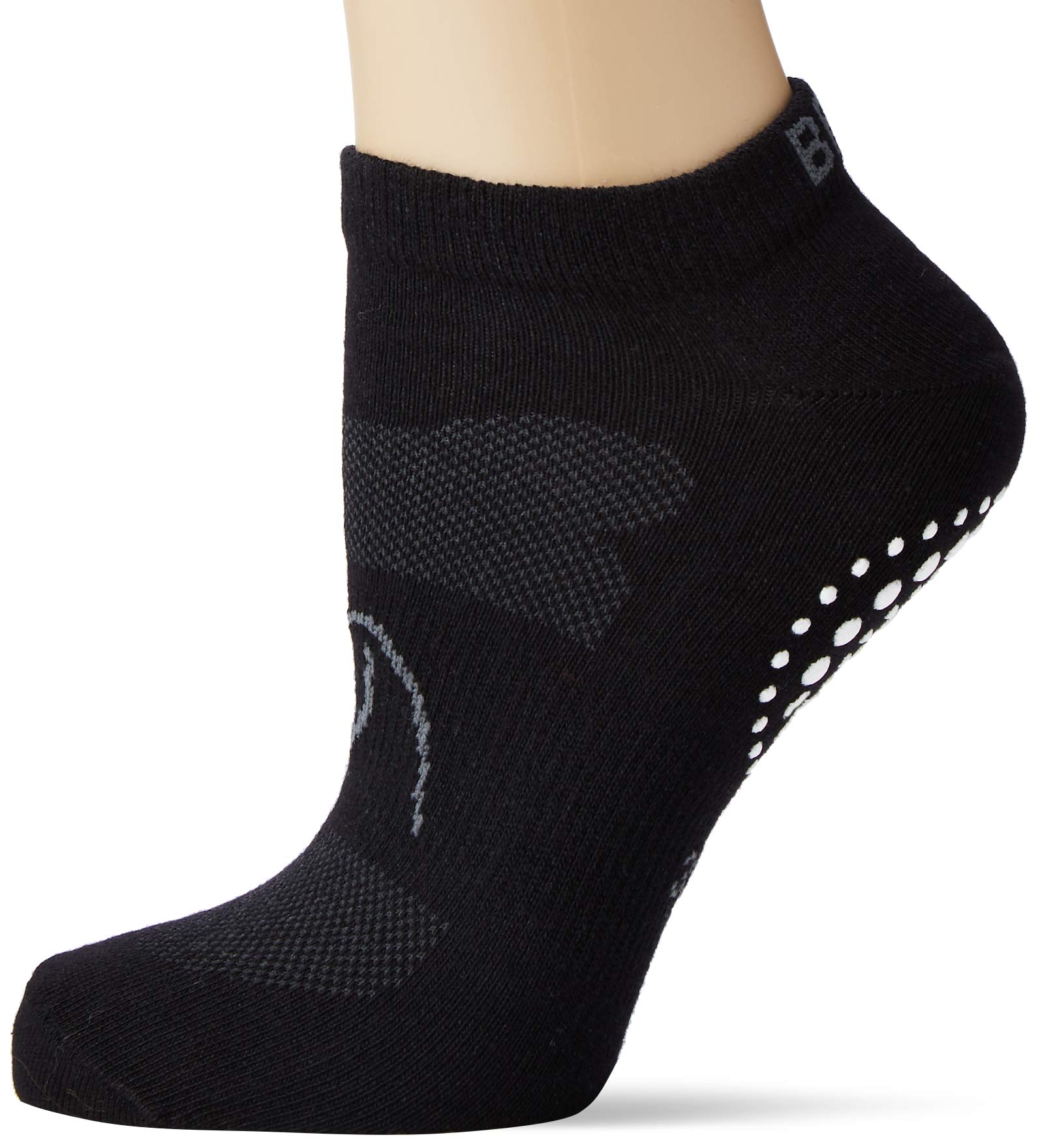 BRBL Breathable Lightweight Compression Sock for Pilates Unisex Adult, Black, Medium