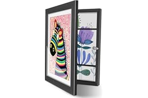 LELUSY Kids Artwork Frame Changeable, 8.5x11 Picture Frame With Mat, Front Opening Art Frame for Children Art Display & Storage Up to 100pcs of Drawings, 3D Art & Crafts, Gifts for Girls & Boys